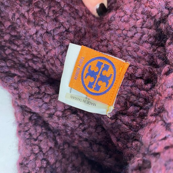 Tory Burch Wool Blend Chunky Knit Infinity Scarf - Picture 9 of 11